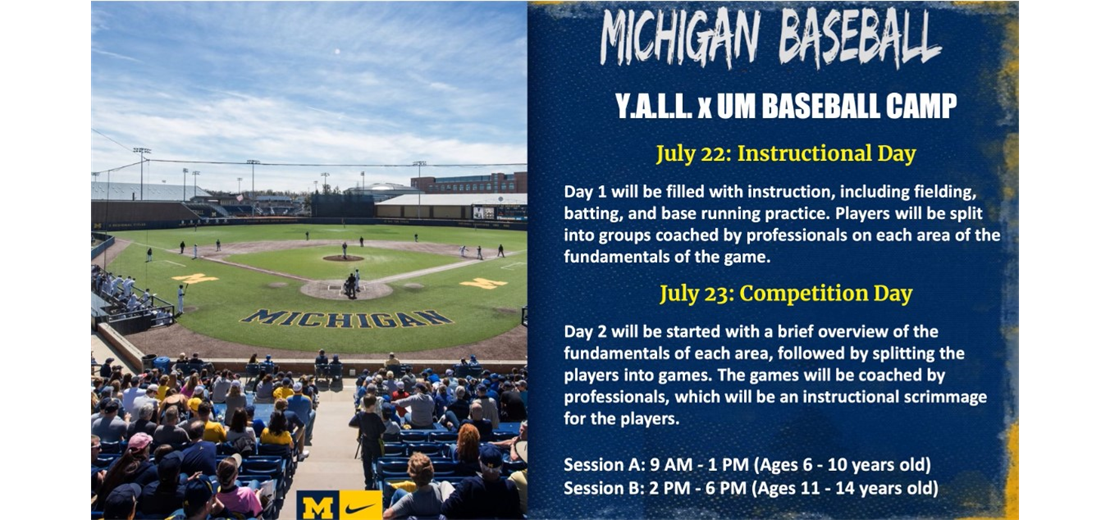 Free Baseball Camp at University of Michigan